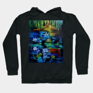 Lotus Floating on Monet"s Pond Hoodie